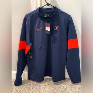 NWT Virginia Cavaliers Nike On Field Therma 1/4 Zip Pullover College Mens Large